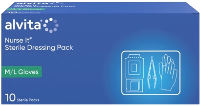 Alvita Dressing Pack Nurse It M/L / 10 