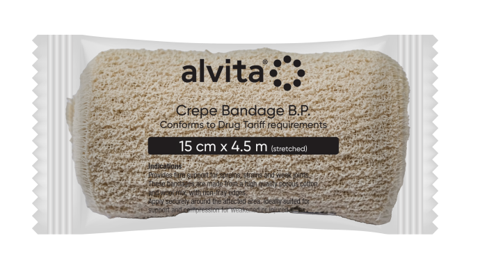 Alvita Crepe Bandage BP / 15cm x 4.5m 